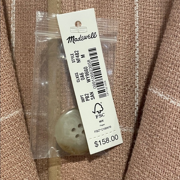 Madewell Breezewoven Larsen Blazer in Windowpane Size M - Picture 9 of 12